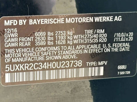 2017 BMW X5 sDrive35i