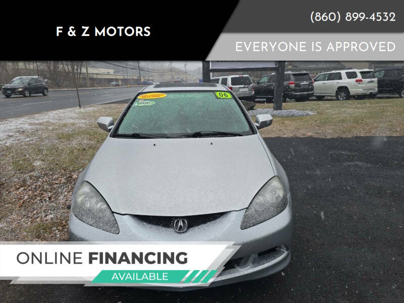 2006 Acura RSX for sale at F & Z MOTORS in Vernon Rockville CT