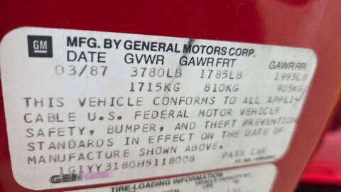 1987 Chevrolet Corvette