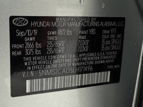 2020 Hyundai Santa Fe SE