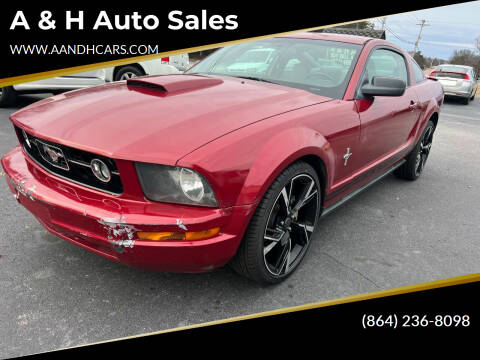 2008 Ford Mustang for sale at A & H Auto Sales in Greenville SC