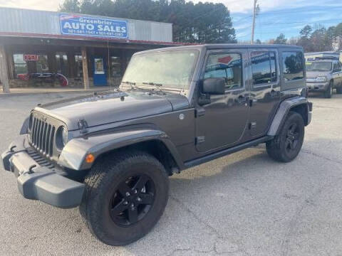 2016 Jeep Wrangler Unlimited for sale at Greenbrier Auto Sales in Greenbrier AR