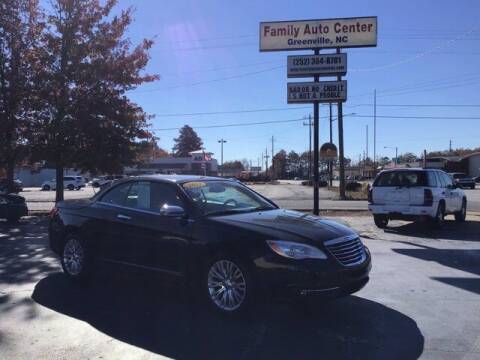 2013 Chrysler 200 Convertible for sale at FAMILY AUTO CENTER in Greenville NC