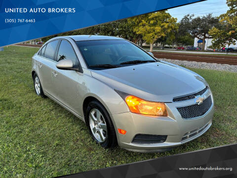 2013 Chevrolet Cruze for sale at UNITED AUTO BROKERS in Hollywood FL