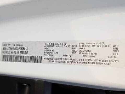 2023 RAM ProMaster 3500 159 WB