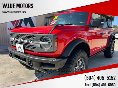 2023 Ford Bronco for sale at VALUE MOTORS in Kenner LA