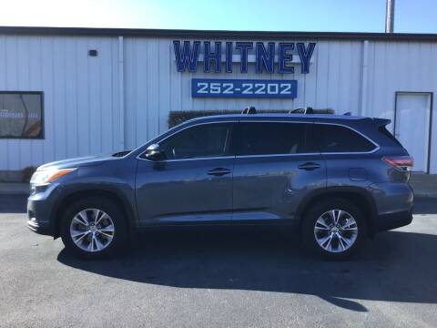 2015 Toyota Highlander for sale at Whitney Motor Company in Duncan OK