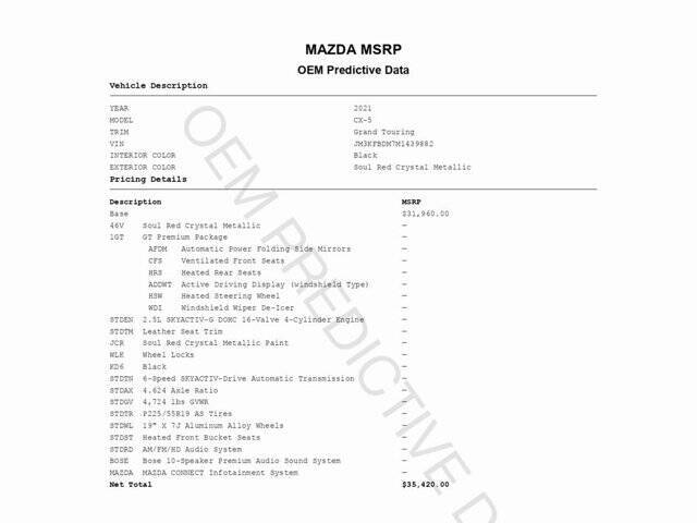 2021 Mazda CX-5 Grand Touring