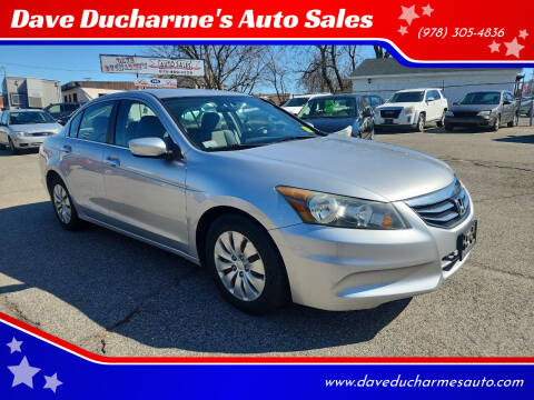 2011 Honda Accord for sale at Dave Ducharme's Auto Sales in Lowell MA