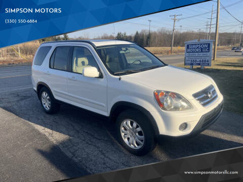 2006 Honda CR-V for sale at SIMPSON MOTORS in Youngstown OH