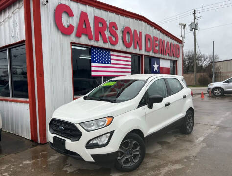 2018 Ford EcoSport for sale at Cars On Demand 2 in Pasadena TX
