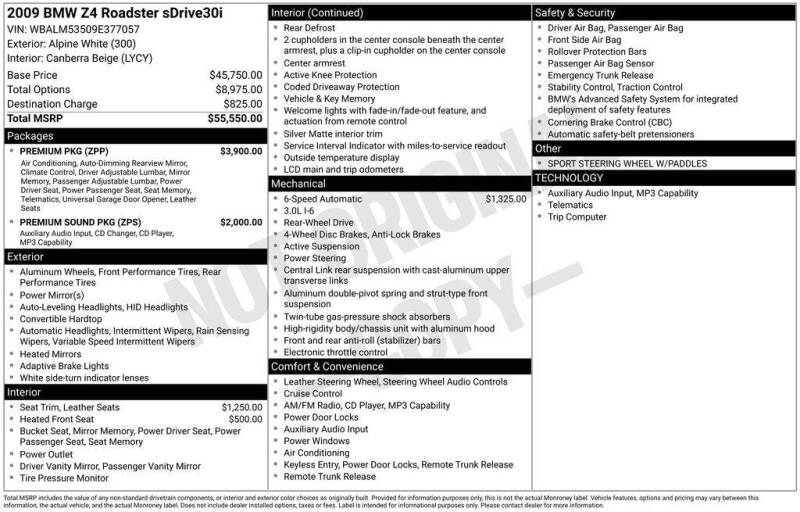 2009 BMW Z4 sDrive30i