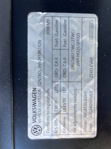 2018 Volkswagen Atlas V6 SEL