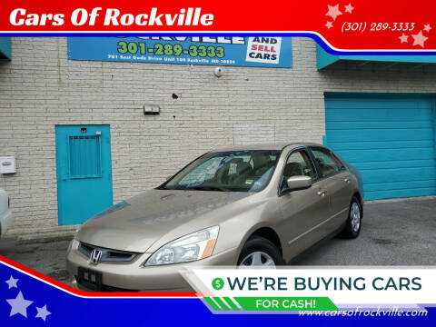 2005 Honda Accord for sale at Cars Of Rockville in Rockville MD