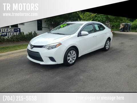 2014 Toyota Corolla for sale at TR MOTORS in Gastonia NC