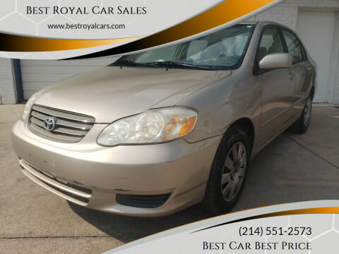 2004 Toyota Corolla for sale at Best Royal Car Sales in Dallas TX