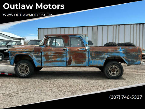 1962 Dodge POWER WAGON for sale at Outlaw Motors in Newcastle WY