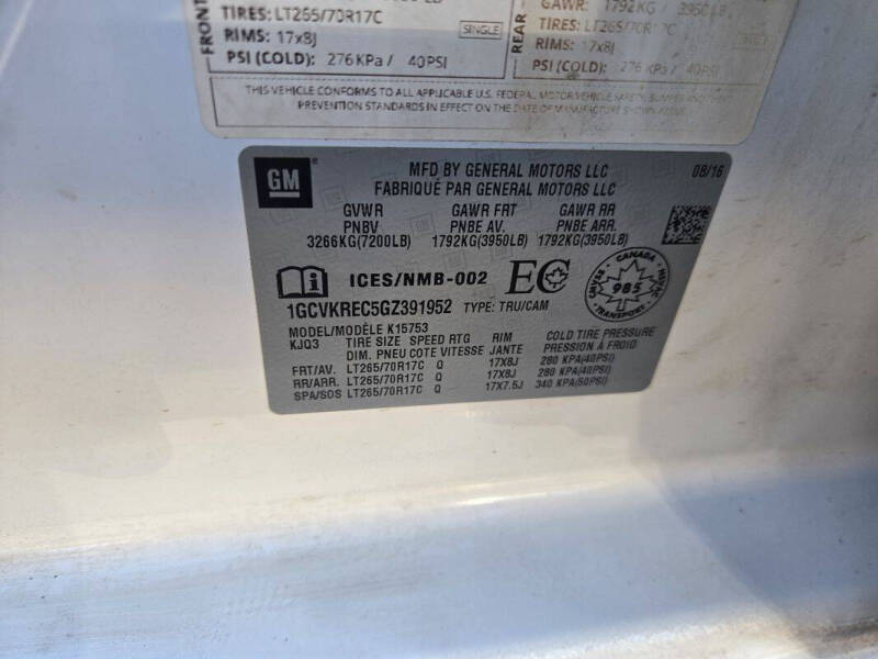 2016 Chevrolet Silverado 1500