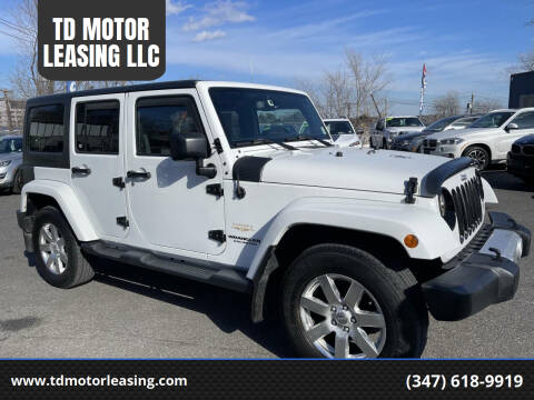 2015 Jeep Wrangler Unlimited for sale at TD MOTOR LEASING LLC in Staten Island NY