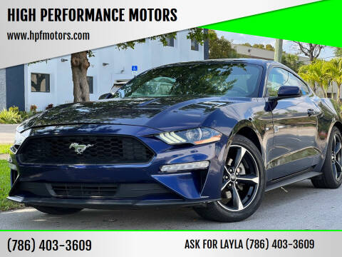2018 Ford Mustang for sale at HIGH PERFORMANCE MOTORS in Hollywood FL