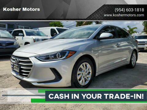 2017 Hyundai Elantra for sale at Kosher Motors in Hollywood FL