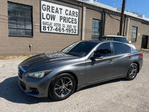 2017 Infiniti Q50 for sale at BARCLAY MOTOR COMPANY in Arlington TX