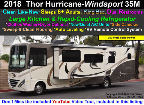 2018 Thor Industries Hurricane Windsport 35M
