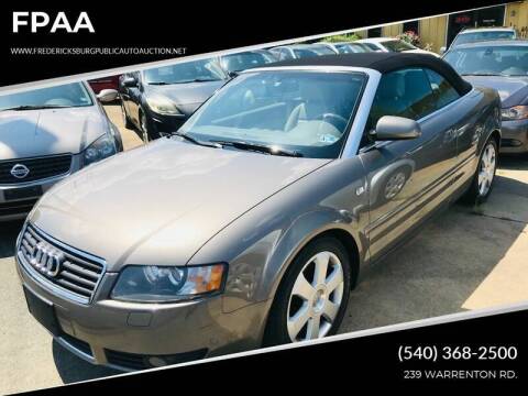 2004 Audi A4 for sale at FPAA in Fredericksburg VA
