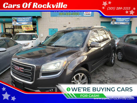 2013 GMC Acadia for sale at Cars Of Rockville in Rockville MD
