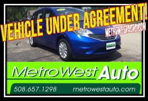 2016 Nissan Versa Note for sale at Metro West Auto in Bellingham MA