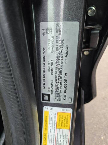 2016 Chevrolet Spark LS Manual