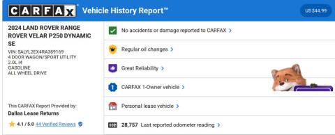 2024 Land Rover Range Rover Velar P250 Dynamic SE