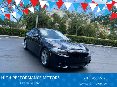 2015 BMW 5 Series for sale at HIGH PERFORMANCE MOTORS in Hollywood FL