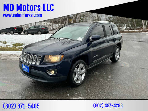 2014 Jeep Compass for sale at MD Motors LLC in Williston VT