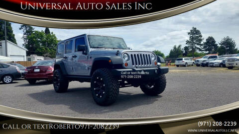 2013 Jeep Wrangler Unlimited for sale at Universal Auto Sales Inc in Salem OR