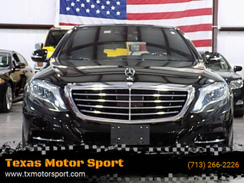 2014 Mercedes-Benz S-Class for sale at Texas Motor Sport in Houston TX
