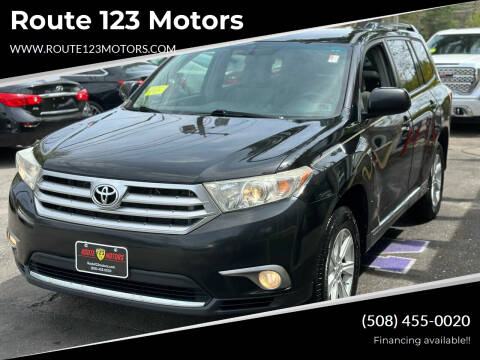 2012 Toyota Highlander for sale at Route 123 Motors in Norton MA