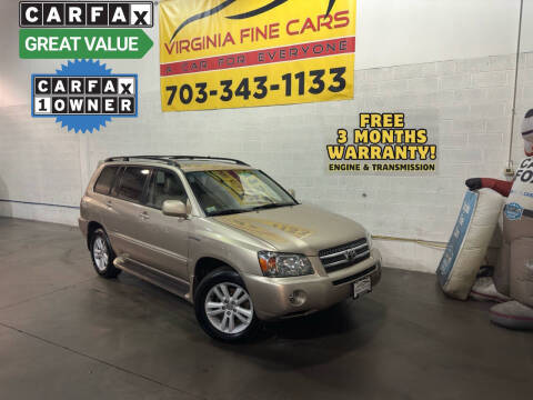 2007 Toyota Highlander Hybrid for sale at Virginia Fine Cars in Chantilly VA