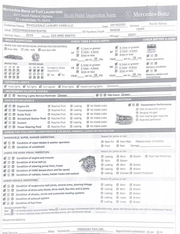 2019 Mercedes-Benz C-Class AMG C 43