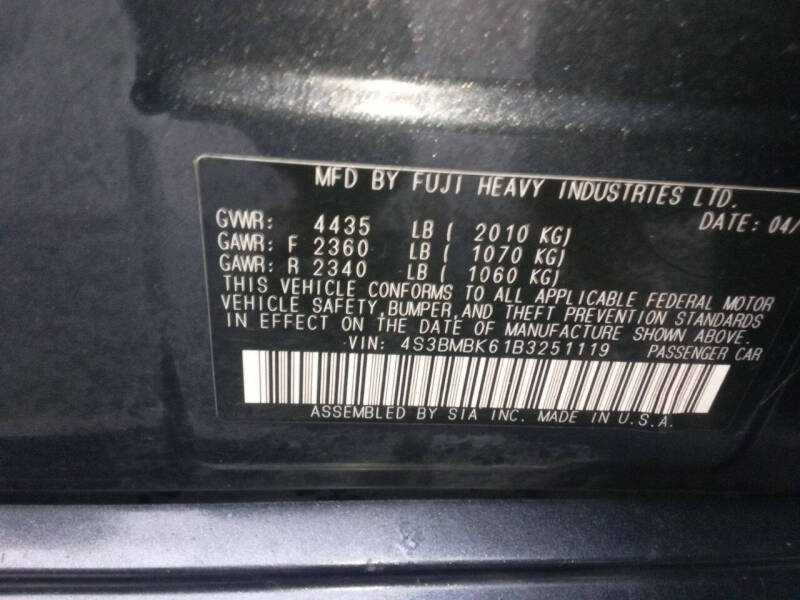 2011 Subaru Legacy 2.5i Limited