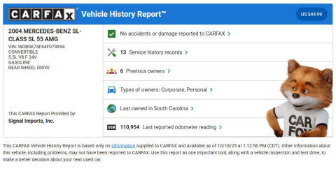 2004 Mercedes-Benz SL-Class SL 55 AMG