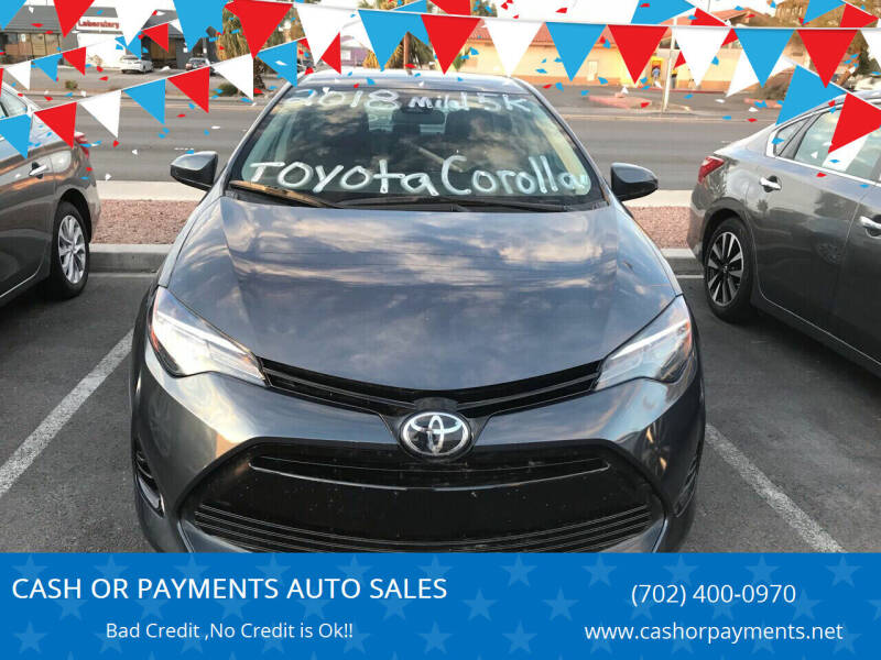2018 Toyota Corolla for sale at CASH OR PAYMENTS AUTO SALES in Las Vegas NV