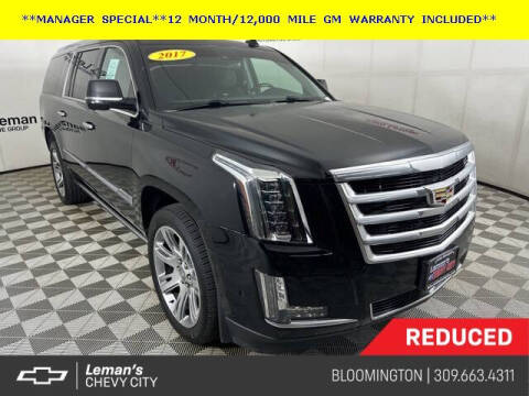 2017 Cadillac Escalade ESV for sale at Leman's Chevy City in Bloomington IL