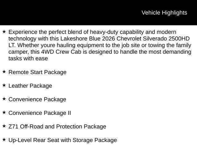 2026 Chevrolet Silverado 2500HD