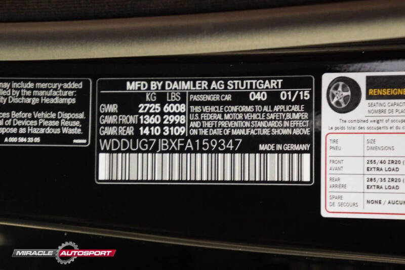 2015 Mercedes-Benz S-Class S 63 AMG