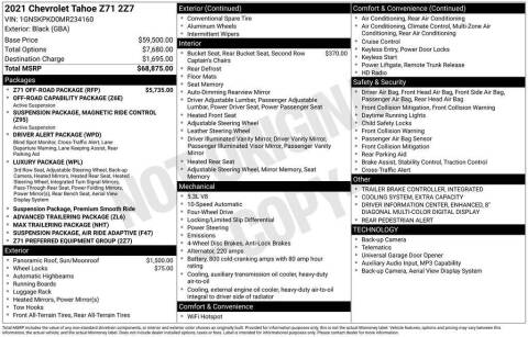 2021 Chevrolet Tahoe Z71