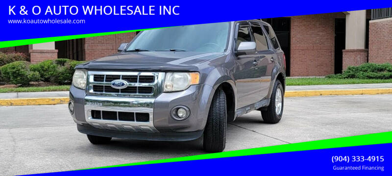2012 Ford Escape for sale at K & O AUTO WHOLESALE INC in Jacksonville FL