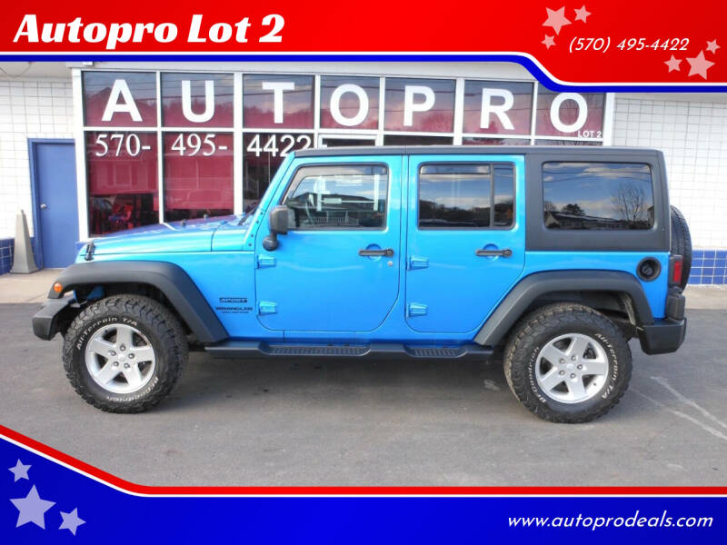 2016 Jeep Wrangler Unlimited for sale at Autopro Lot 2 in Sunbury PA