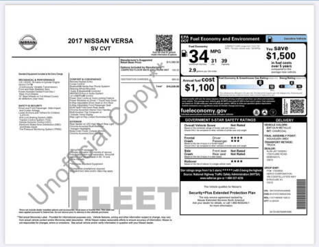 2017 Nissan Versa 1.6 SV