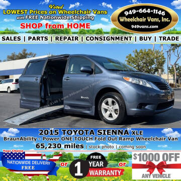 2015 Toyota Sienna for sale at Wheelchair Vans Inc in Laguna Hills CA